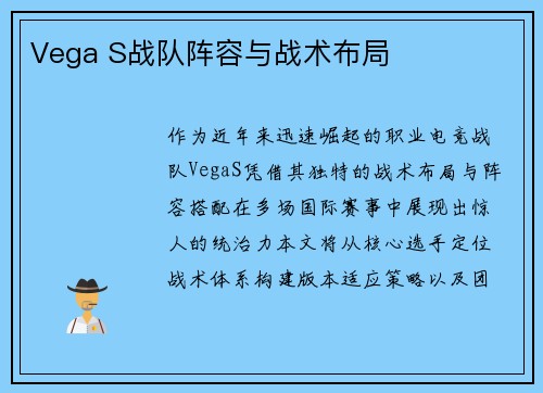 Vega S战队阵容与战术布局